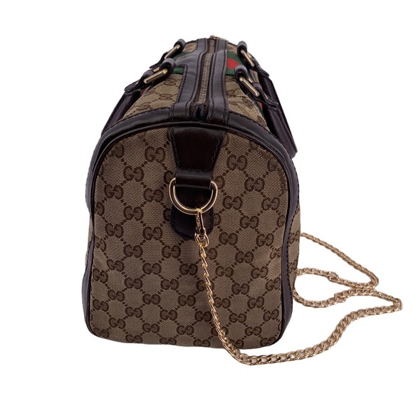 VINTAGE GUCCI WEB ORIGINAL GG BOSTON MM - Picture 12 of 14